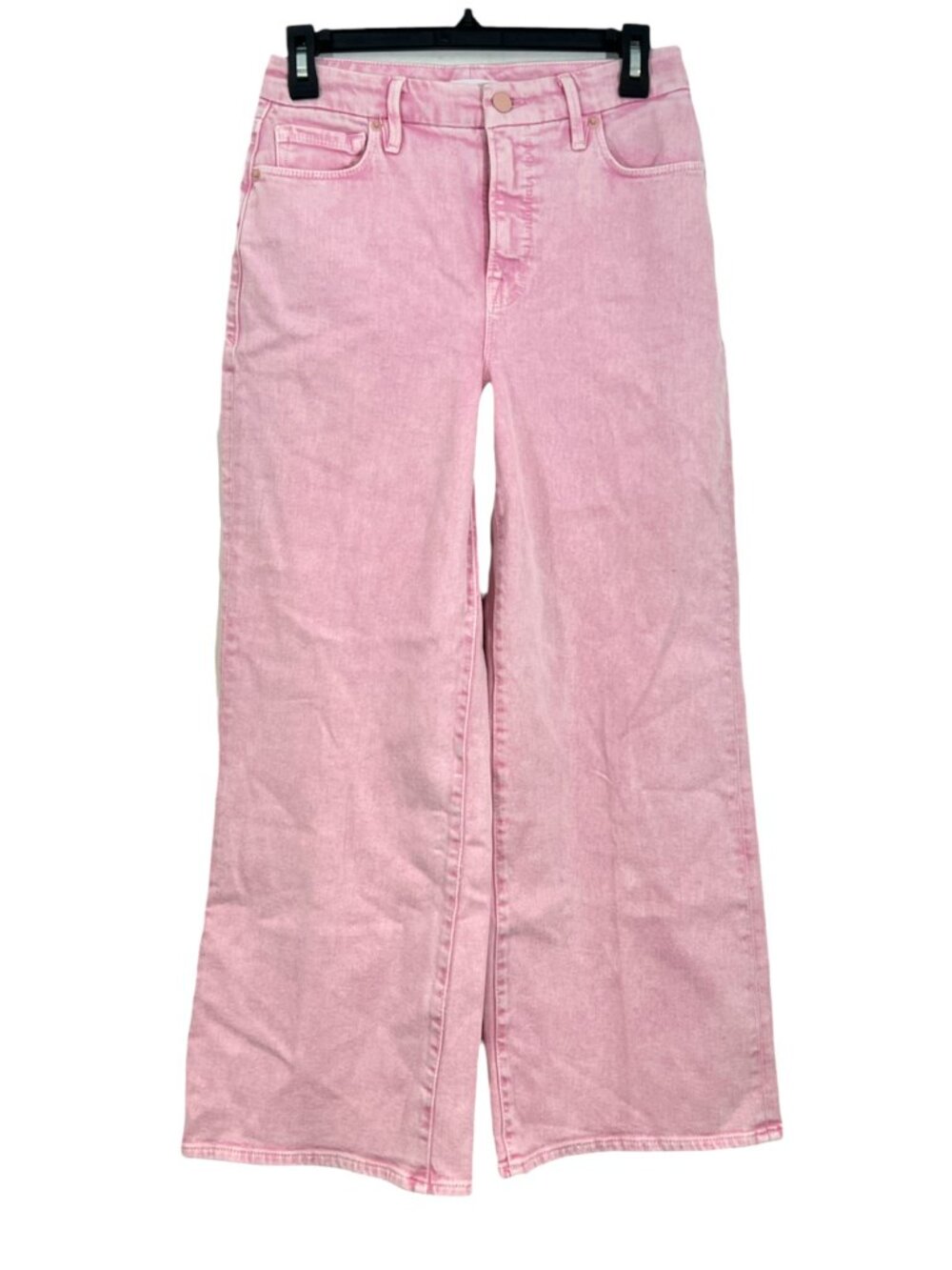 Good American Palazzo Crop High Rise Wide Leg Jeans Mineral Rose Pink 2/26 NWOT